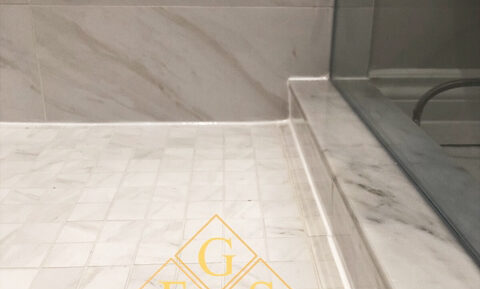 After picture showing FGS Tile and Grout removal and recaulking services on shower edges and corners to maintain your shower's integrity, prevent water intrusion, and minimize the risk of bacteria and fungus growth.