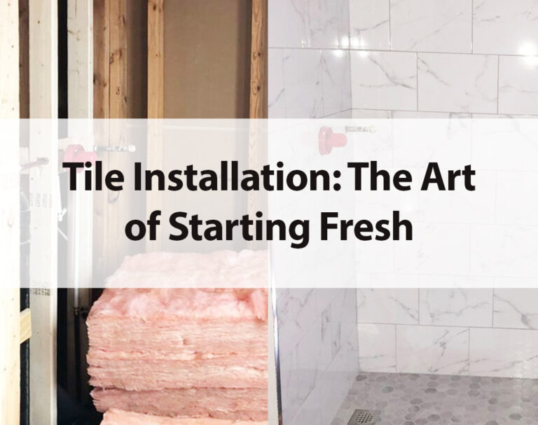 Expert tile installation in Whitby, showcasing a beautifully finished marble-tiled shower. Discover the art of starting fresh with high-quality, durable tile solutions by FGS Tile & Grout.